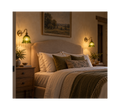 The Langford Brass & Glass Wall Light