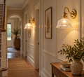 The Hartington Brass & Glass Wall Light