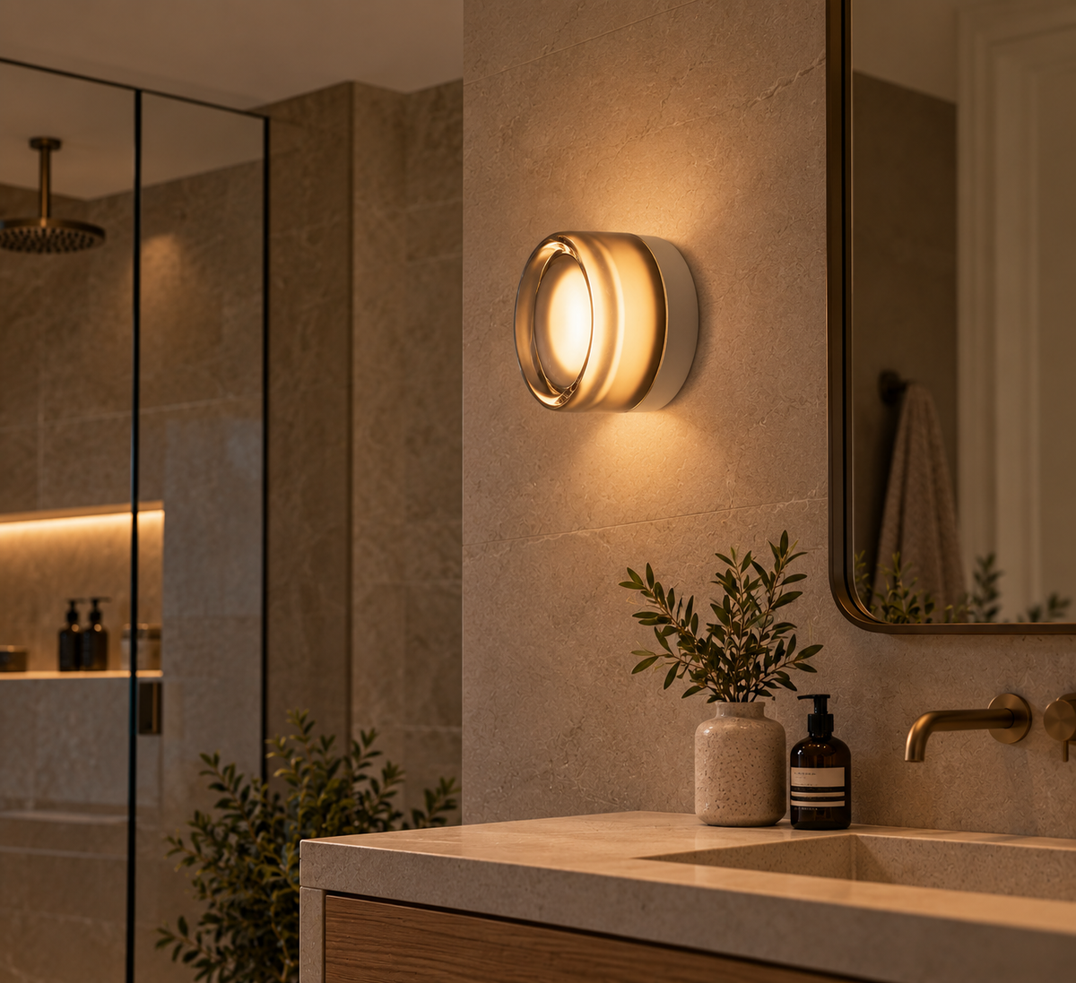 The Elmsworth Round Acrylic Wall Light