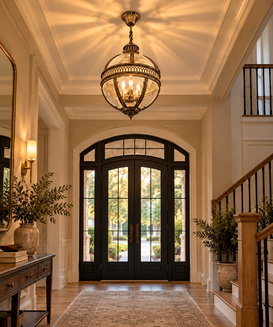 The Cotswold Mercer Globe Gold Pendant Light