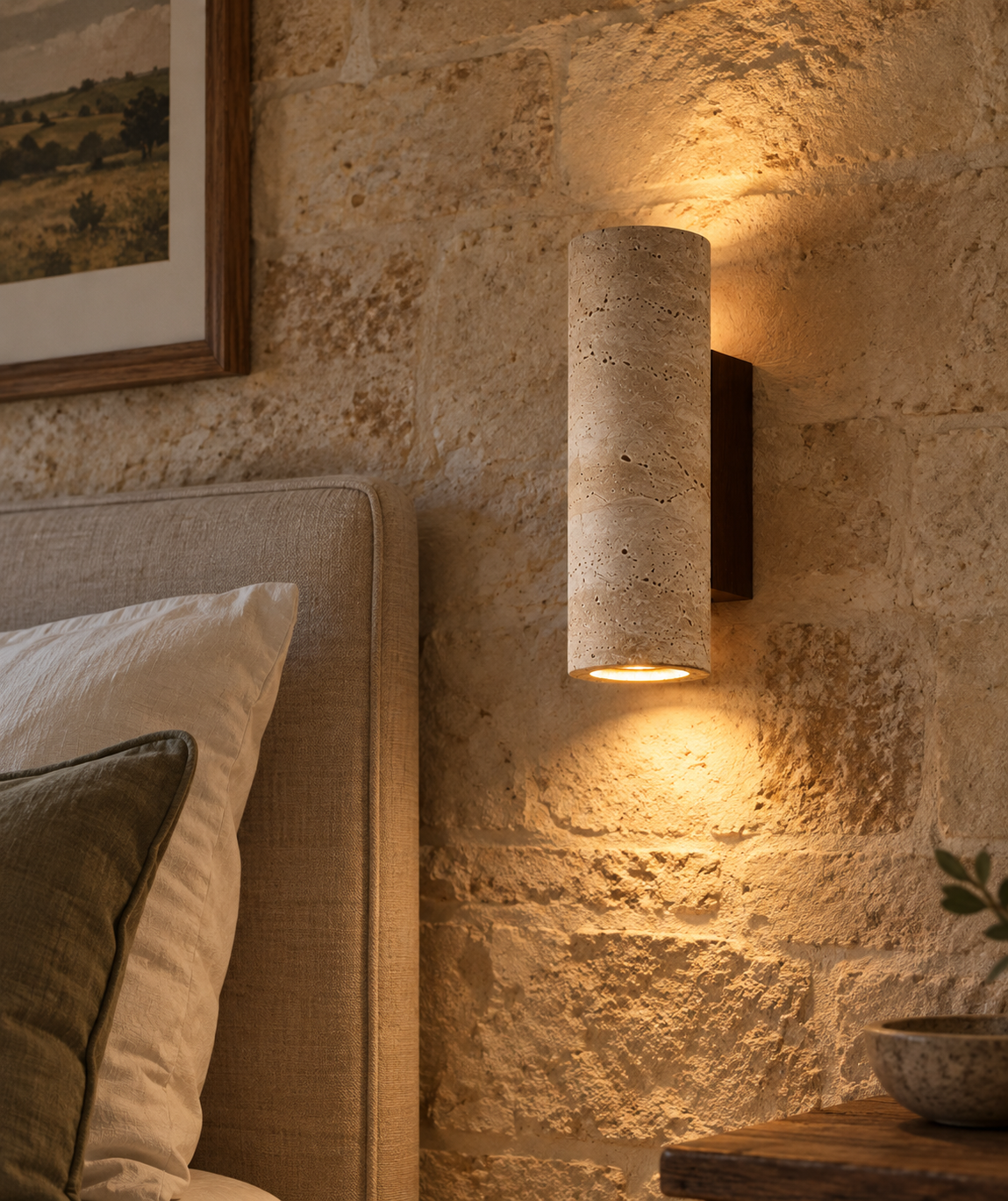 Cotswold Travertine Stone Wall Light