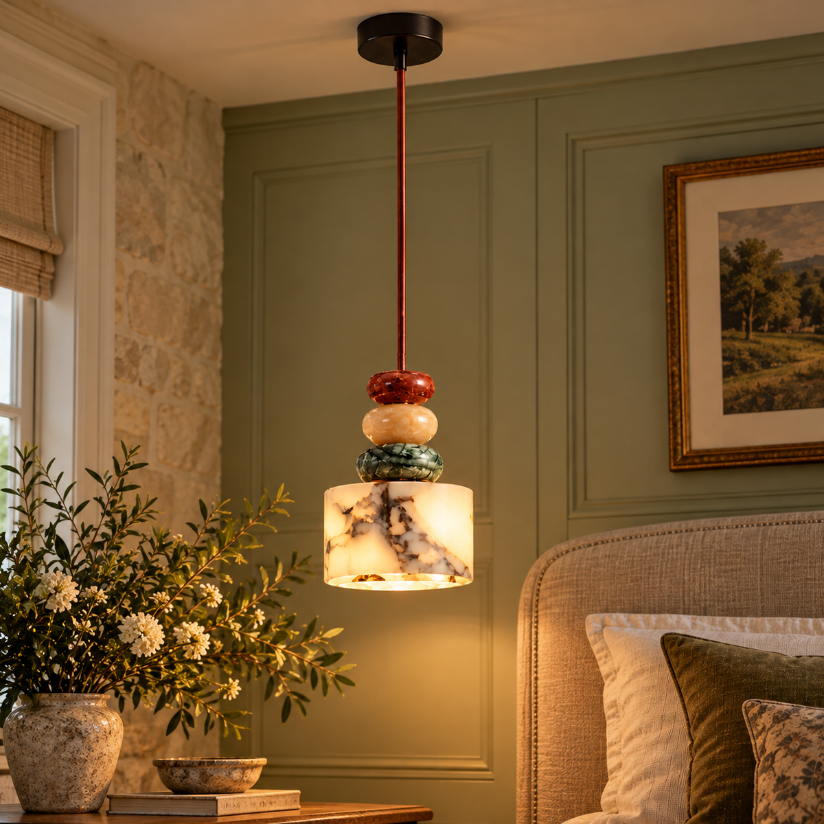 The Cotswold Verona Stone Pendant Light