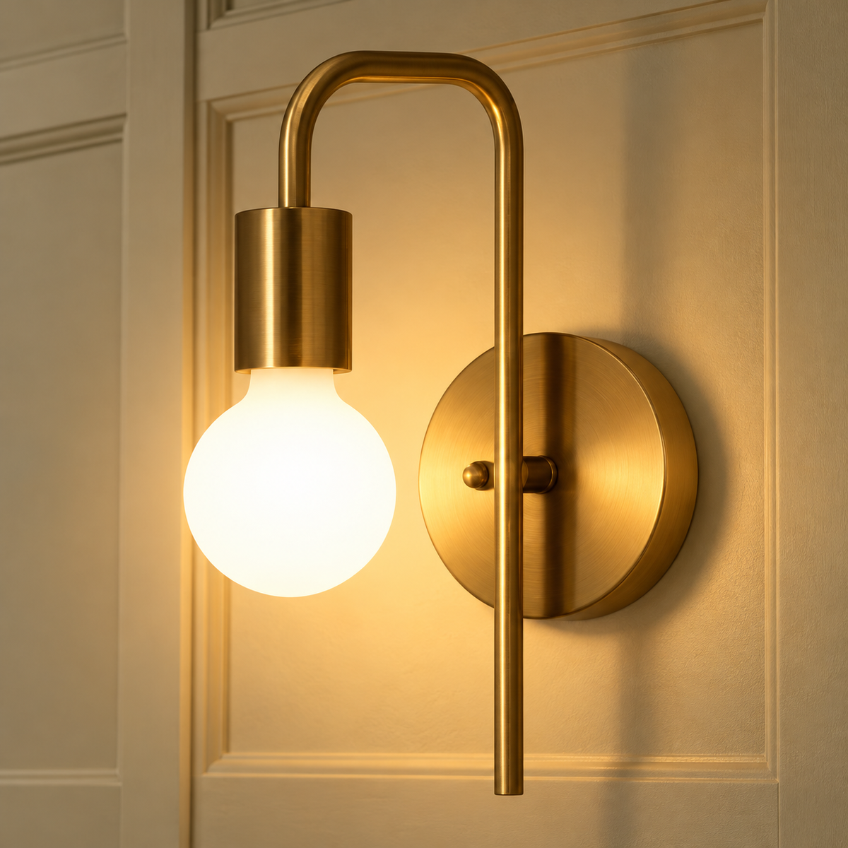 The Cotswold Beaumont Black & Brass Wall Light