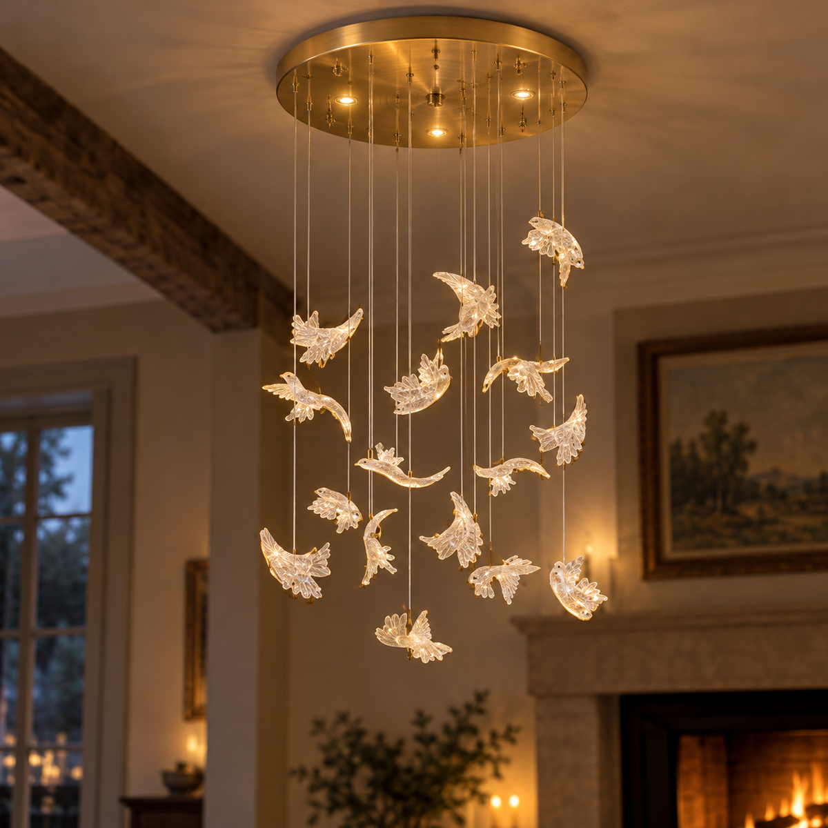 The Cotswold Bellamy Glass Pendant Light