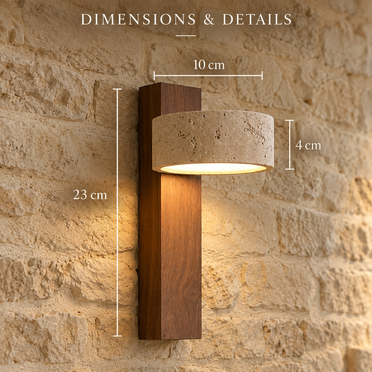 The Cotswold Bibury Travertine Wall Light