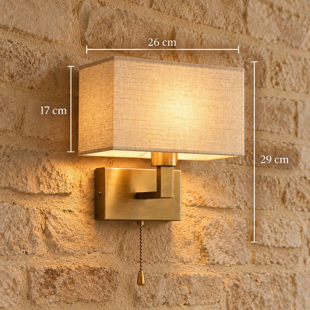 The Cotswold Beaumont Fabric Wall Light